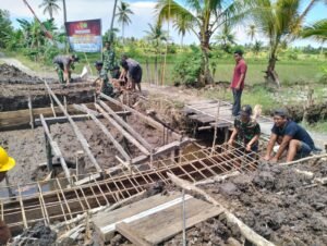 Semangat Kebersamaan Warnai Progres Pembangunan Jembatan Garuda