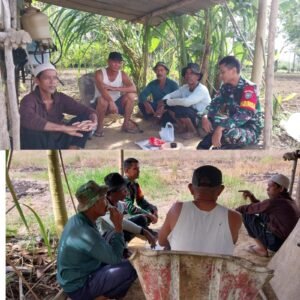 Babinsa Ajak Petani Jaga Gotong Royong dan Ketahanan Pangan di Desa Binaan