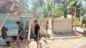 Satgas TMMD Bangun Rumah Layak Huni untuk Warga Desa Hutamonu