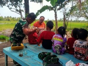 Kopda Widya Jadi Sahabat Anak-anak di Desa Tamban Bangun