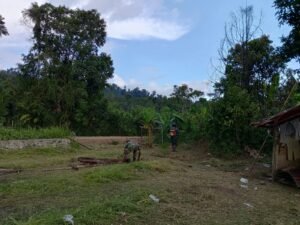Pembersihan Lahan dan Perawatan Tanaman di Lahan Ketahanan Pangan Sarah Raya