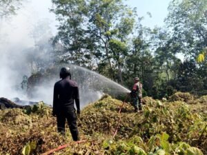 Karhutla Muncul di Karang Bulan dan Jelatang, Kodim 1003/HSS Langsung Turun Tangan