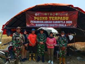 ‎Tinjau Posko Terpadu Penanggulangan Karhutla, Dandim Barito Kuala Tegaskan Kesiapan Tempur