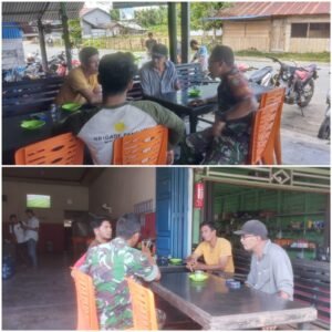 Jaga Kedekatan dengan Warga, Babinsa Simeulue Tengah Laksanakan Komsos