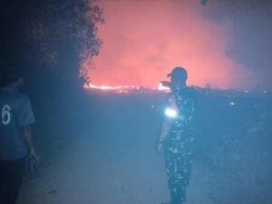 Koramil 1203-06/Manis Mata Sigap Padamkan Karhutla di Batu Sedau