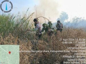 Api di Jalan KH. Abdullah Sangatta Utara Dipadamkan, Area Terbakar Capai 3 Hektare