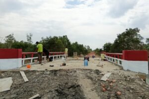 Jembatan Aramco di Kampung Harapan Makmur Hampiri Selesai, Akses Antar Kampung Terbuka