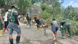 Satgas TMMD Ke-129 Perbaiki Dekker Titik 5 di Dusun Jawi-Jawi