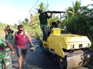 Pemadatan Jadi Kunci, Jalan Desa Tamban Bangun Capai 73 Persen Progres TMMD