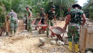 Pengecoran Kepala Jembatan Garuda Dilanjutkan, Kodim 0118 Tekankan Ketelitian