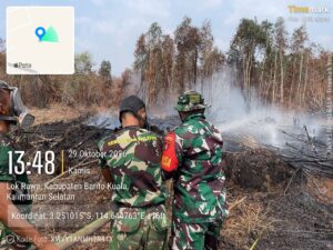 ‎Tidak Menyerah Meski Sulit, Karhutla di Handil Bakti Masih Dalam Pengendalian